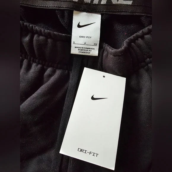 NWT Nike Men's Dri-Fit Tapered Fleece Black Training Jogger Pants Small - Picture 6 of 9